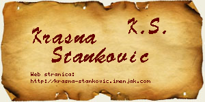 Krasna Stanković vizit kartica